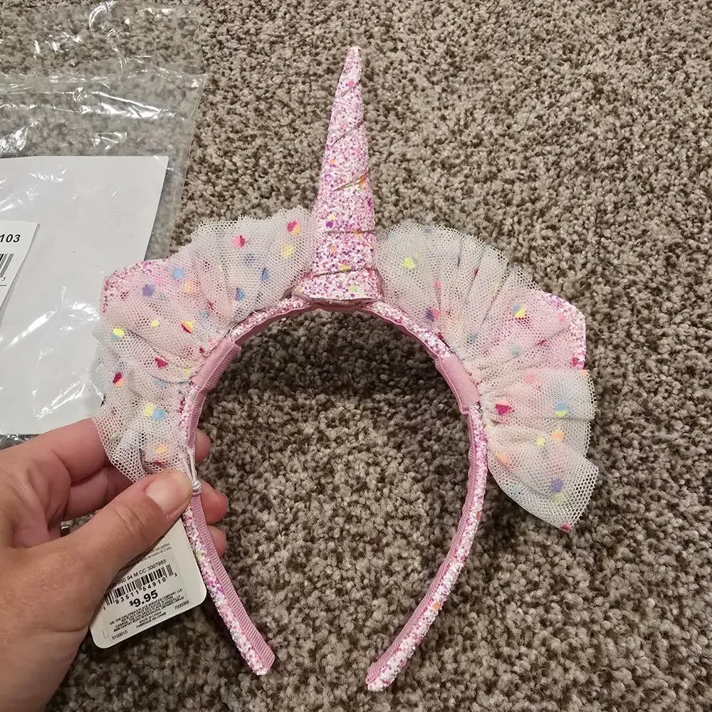 Girl's NEW NWT The Children's Place Cupcake Glitter Unicorn Headband